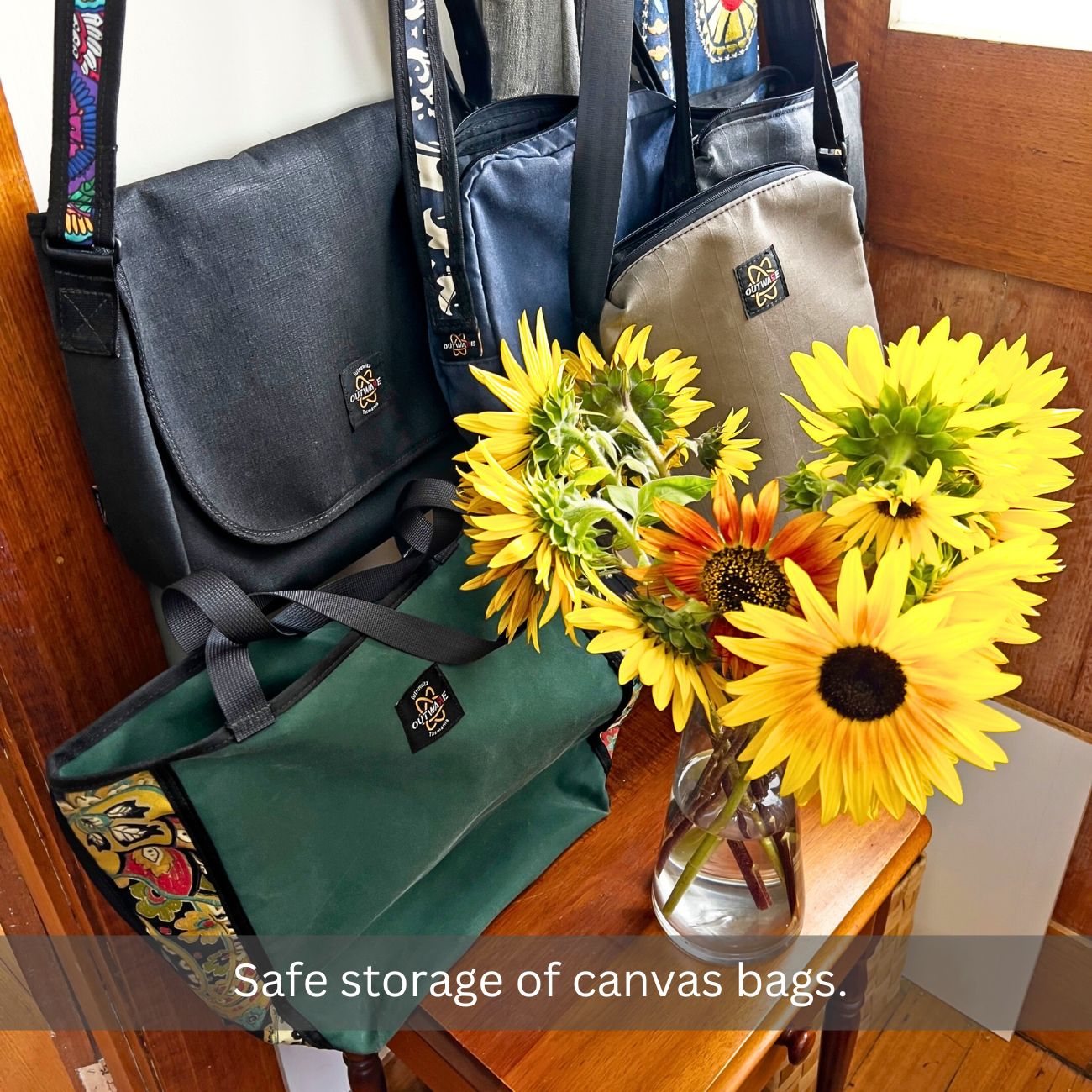 safe storage of canvas bags